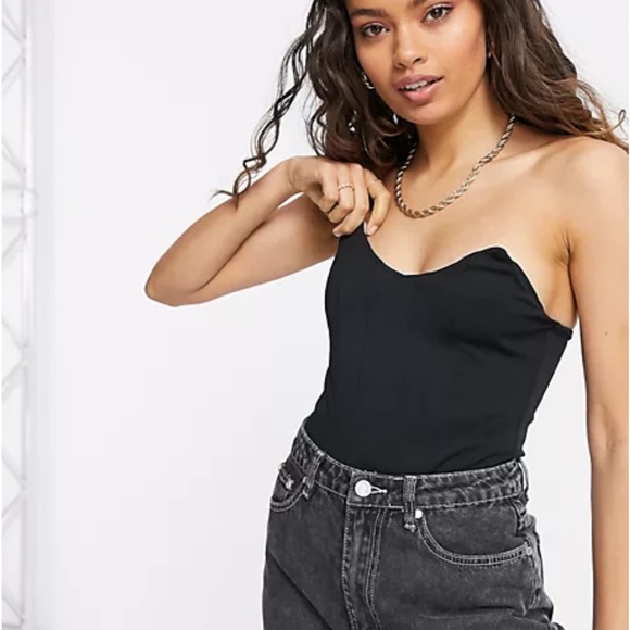Missguided Tops - Missguided l NWT Scuba Crepe Sleeveless Corset Bodysuit Size 4